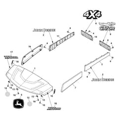 John Deere XUV835R - PC13096 - Hood - ST909344