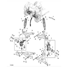 John Deere XUV835R - PC13096 - Front Suspension (030001 - ) - ST967383