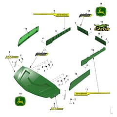 John Deere XUV835R - PC16091 - Hood - ST1007210