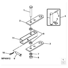 John Deere XUV850D - PC9619 - Rear Hitch - ST563084