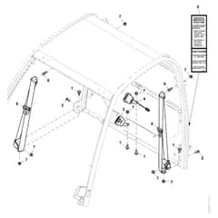 John Deere XUV855D - PC9959 - Seat Belt - ST1028128