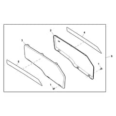 John Deere XUV855D - PC9959 - Door Panel (120001 - ) - ST765038