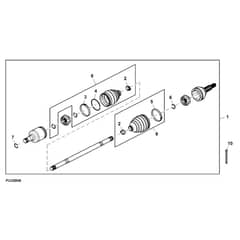 John Deere XUV855D - PC9959 - Front Axle - ST886976