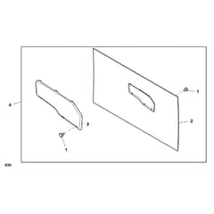 John Deere XUV855E - PC13313 - Door Panel - ST765040