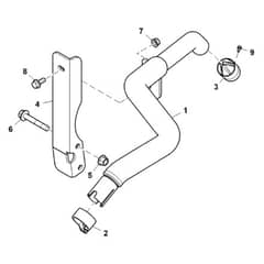 John Deere XUV855E - PC13313 - Exhaust Pipe - ST898805