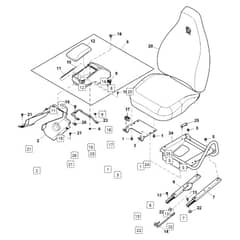 John Deere XUV855M - PC13311 - Seat - ST897541