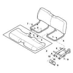 John Deere XUV855M - PC16089 - Bench Seat - ST1001247