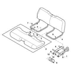 John Deere XUV855M - PC16089 - Bench Seat - ST1001249