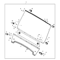 John Deere XUV855M - PC16089 - Windshield Kit - ST1024942