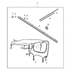 John Deere XUV865E - PC13097 - Canvas Roof - ST867119