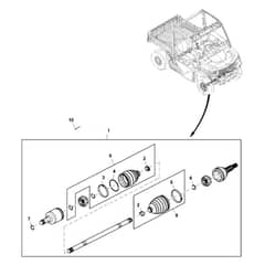 John Deere XUV865E - PC13097 - Front Axle - ST901180