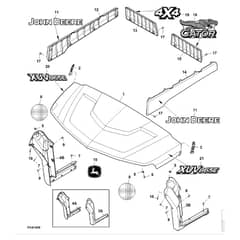 John Deere XUV865E - PC13097 - Hood - ST910694