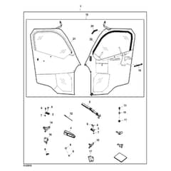 John Deere XUV865E - PC13097 - Canvas Door - ST912784