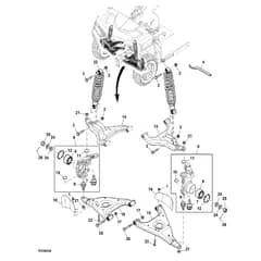 John Deere XUV865E - PC13097 - Front Suspension (030001 - ) - ST966923