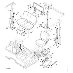 John Deere XUV865E - PC16095 - Bench Seat - ST1000500