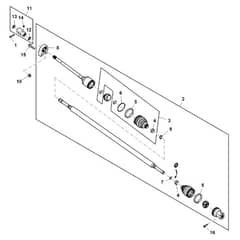 John Deere XUV865E - PC16095 - Driveshaft - ST1002670