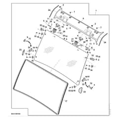 John Deere XUV865E - PC16095 - Windshield Kit - ST1024912