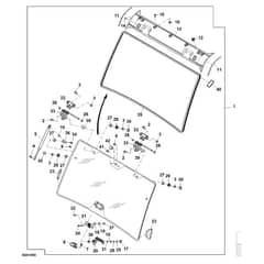 John Deere XUV865E - PC16095 - Windshield Kit - ST1024919