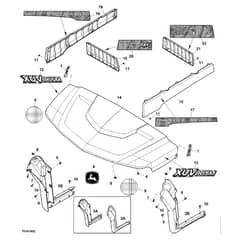 John Deere XUV865M - PC13098 - Hood - ST911124