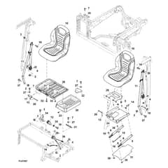 John Deere XUV865M - PC16092 - Bucket Seat - ST1000465