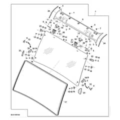 John Deere XUV865M - PC16092 - Windshield Kit - ST1024912