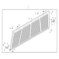 John Deere XUV865M - PC16092 - Rear Screen - ST1031200