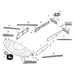 John Deere XUV865R - PC13099 - Hood - ST898498