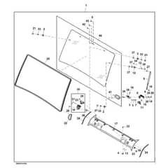 John Deere XUV865R - PC13099 - Windshield Kit - ST919911