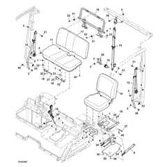 John Deere XUV865R - PC16097 - Bench Seat - ST1000500