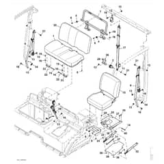 John Deere XUV865R - PC16097 - Bench Seat - ST1000547