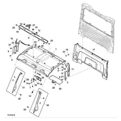John Deere XUV865R - PC16097 - Headliner ( - 050000) - ST1002977