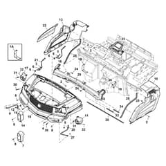 John Deere XUV865R - PC16097 - Bumper ( - 050000) - ST1007197