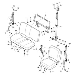 John Deere XUV865R - PC16097 - Bench Seat (050001 - ) - ST1032913