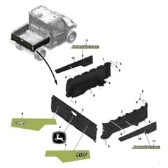 John Deere XUV875R - PC16760 - Panel - ST1967188