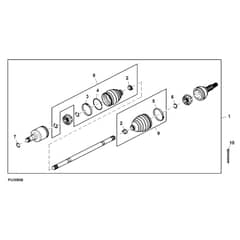 John Deere XUV - PC11574 - Front Axle - ST886976