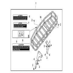 John Deere XUV - PC16757 - Hood Rack - ST1051412