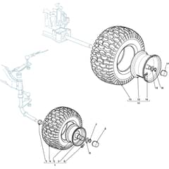 XX 220 HD - 2004-2005 - 299942276/04 - Castel Garden Ride On Mower Wheel Diagram