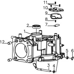 Cobra Y415V - Engine Aug 2022 MX460SPC Crankcase Assy Diagram