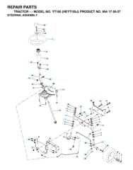 Husqvarna Yt150 - Steering