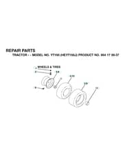 Husqvarna Yt150 - Wheels & Tyres