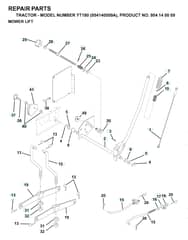 Husqvarna Yt180 - Mower Lift & Deck Lift