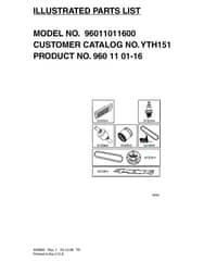 Husqvarna Yth151 - Frequently Used Parts