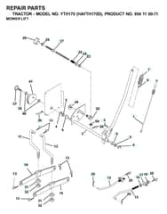 Husqvarna Yth170 - Mower Lift & Deck Lift