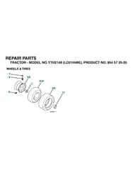 Husqvarna Yth2148 - Wheels & Tyres