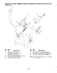 Husqvarna Yth2242 T - Mower Lift & Deck Lift