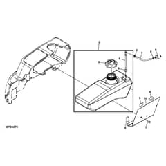 John Deere Z225 - PC9593 - Fuel Tank (021007 - 060000) - ST518327