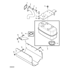 John Deere Z225 - PC9593 - Muffler (040001 - 100000) - ST518337
