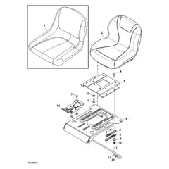 John Deere Z225 - PC9593 - Seat (060001 - 100000) - ST518386