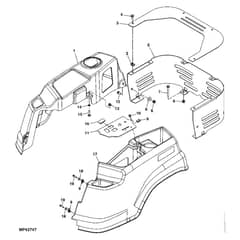 John Deere Z225 - PC9593 - Console (060001 - 100000) - ST518390