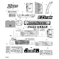 John Deere Z225 - PC9593 - Labels (060001 - ) - ST518426